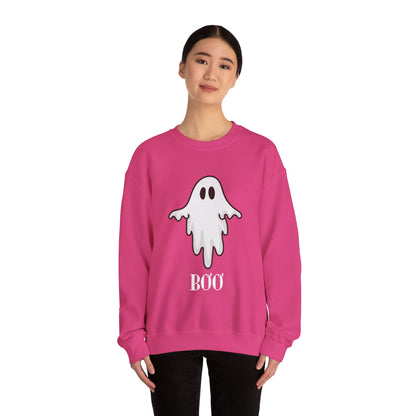 Halloween Ghost Sweatshirt, Cute Ghost Shirt, Spooky Season Sweater, Halloween Party, Autumn or Fall Style Top, Trick or Treating Style, Sweatshirt Printify   