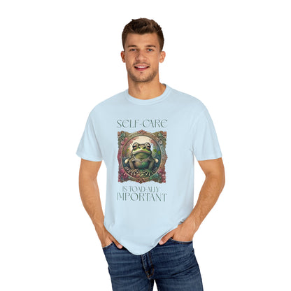 Green Yoga Frog Self-Care Is Toad-ally Important Unisex T-Shirt, Casual Wear, Highlander Fan Gift,