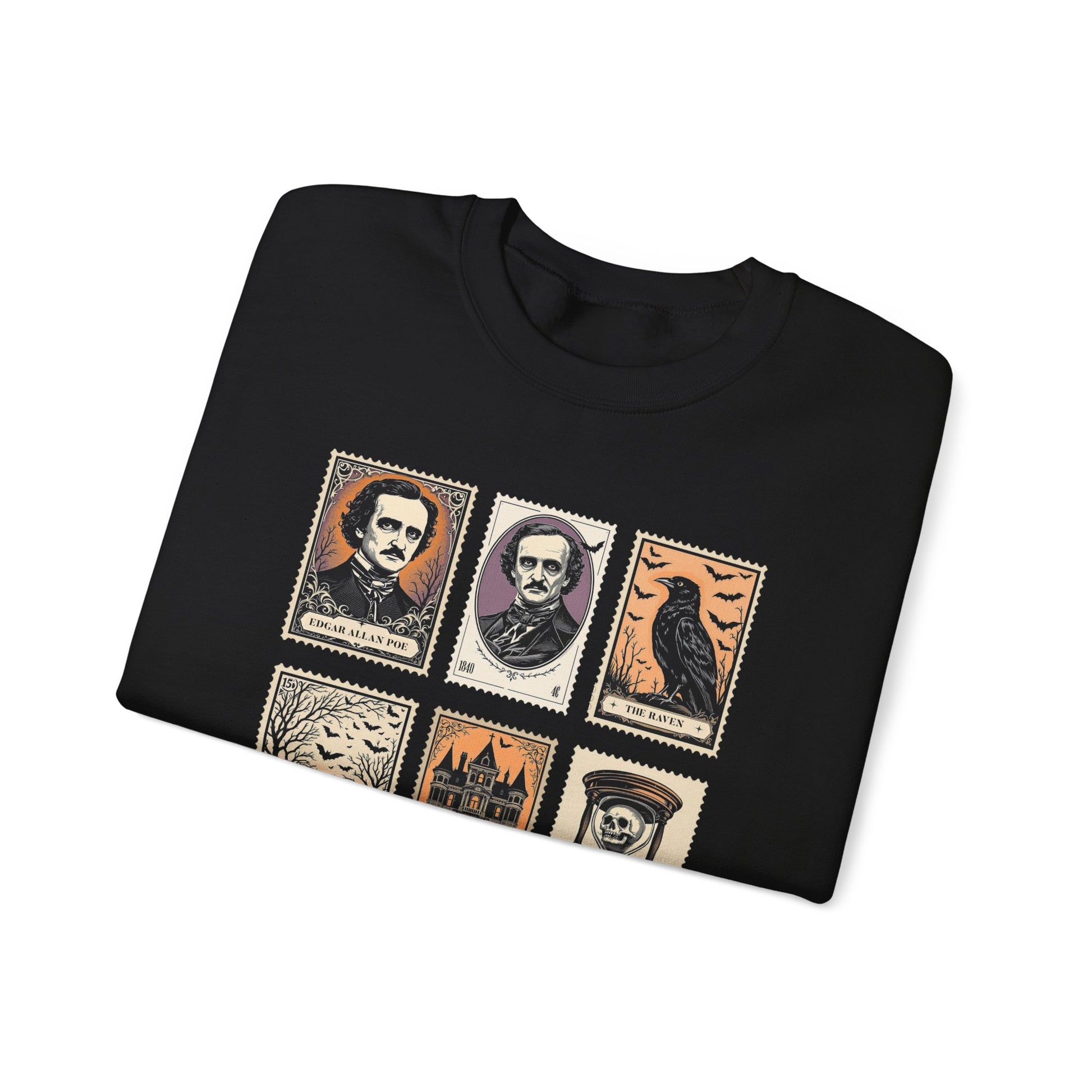 Edgar Allan Poe Sweatshirt The Raven Nevermore Gothic Horror Sweater Dark Academia Macabre Halloween Gift for Book Lovers Birthday Christmas Sweatshirt Printify
