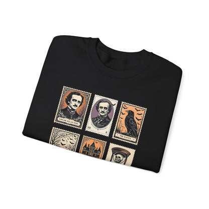 Edgar Allan Poe Sweatshirt The Raven Nevermore Gothic Horror Sweater Dark Academia Macabre Halloween Gift for Book Lovers Birthday Christmas Sweatshirt Printify