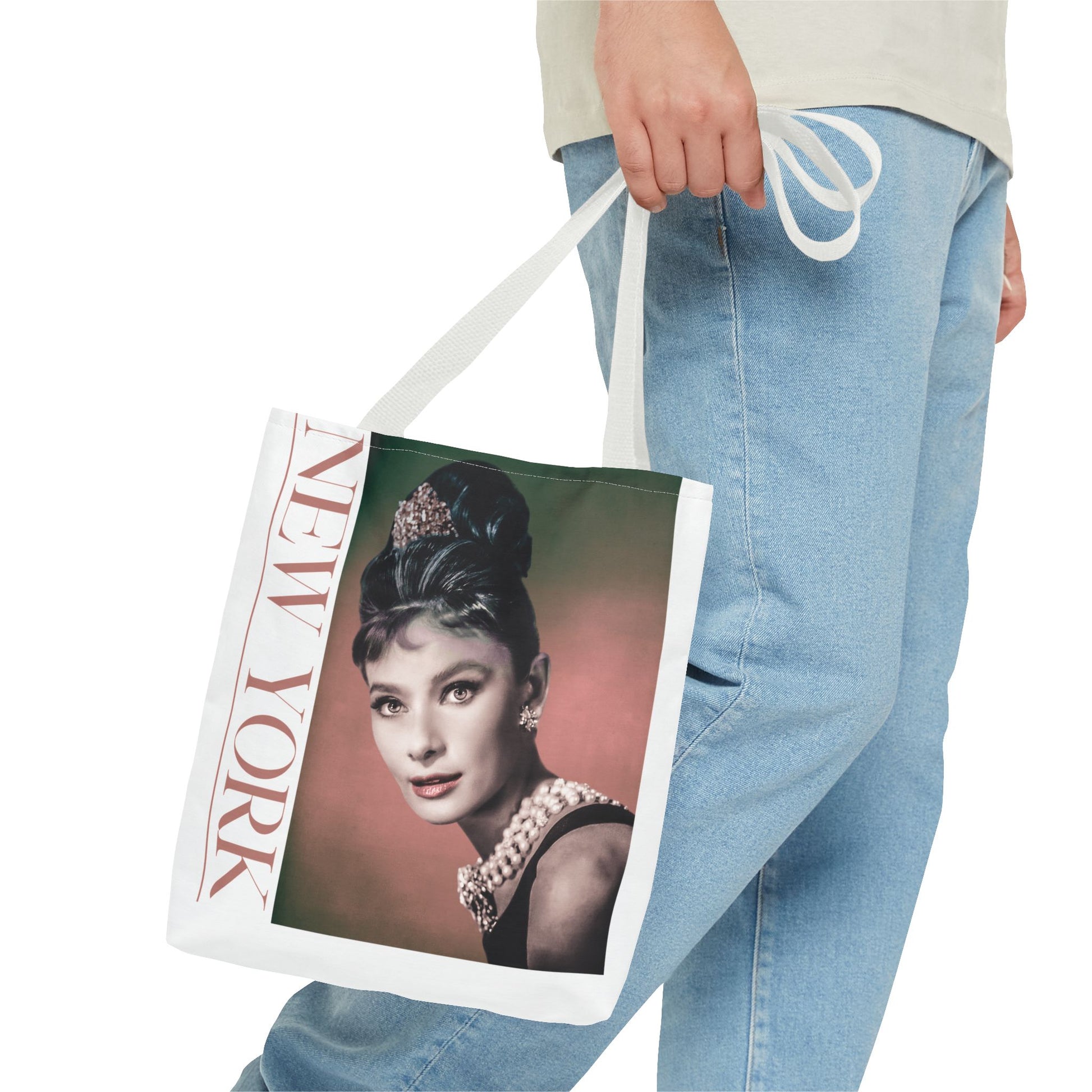 New York Fashion Tote Bag Retro Audrey Hepburn Theme Gift For Bridal Shower Party Favor Birthday Gift Bride Tote Bags Bags Printify