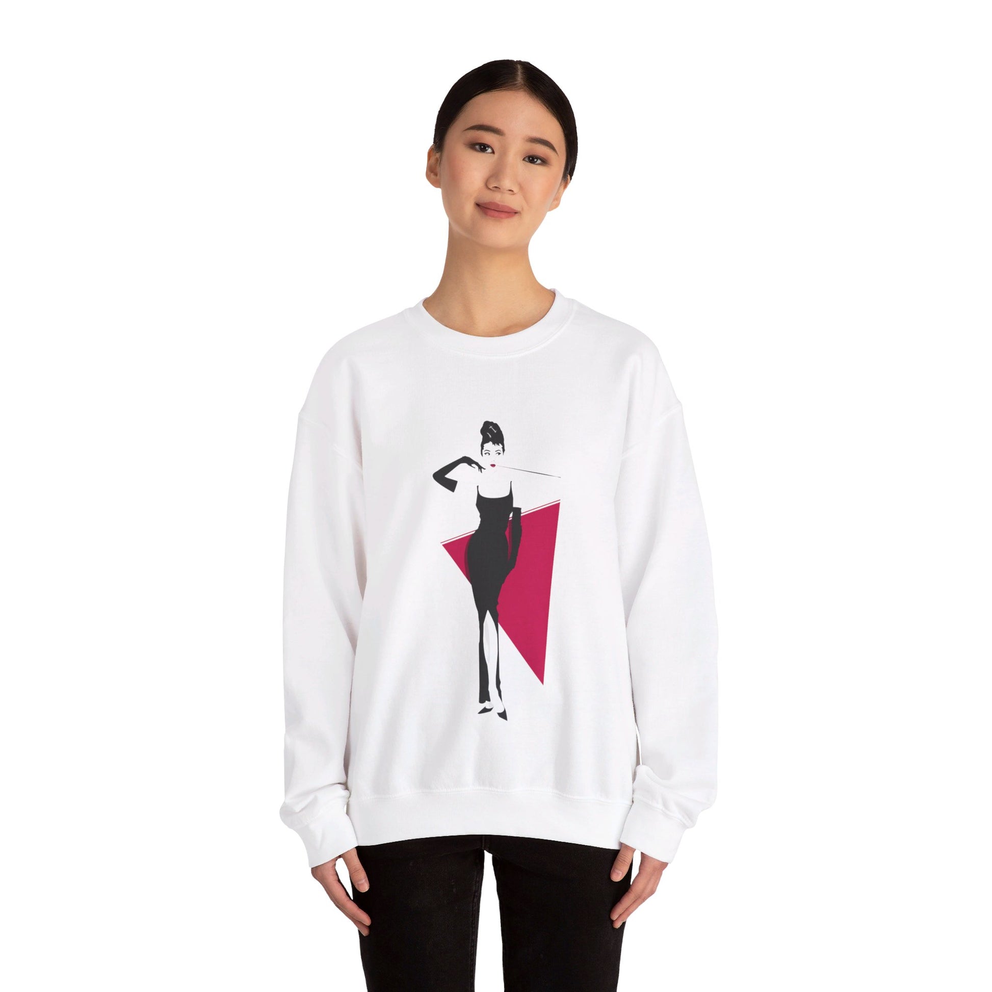 Breakfast at Tiffany's T & Co Sweatshirt , Classic Audrey Crew, Girls Brunching Weekend Sweater, Women's Shirt, Truman Capote Fan Gift Sweatshirt Printify   