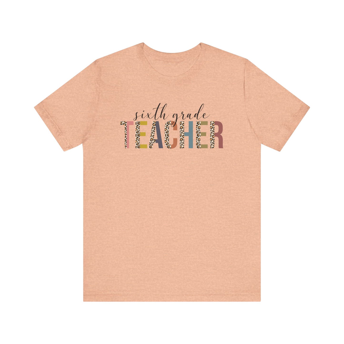 Cute Teacher TShirt Gift, Education Tee, Elementary School Teacher Appreciation, Funny Back To School Shirt, Teacher T-Shirt, Teacher Tee, T-Shirt Printify Heather Peach XS 