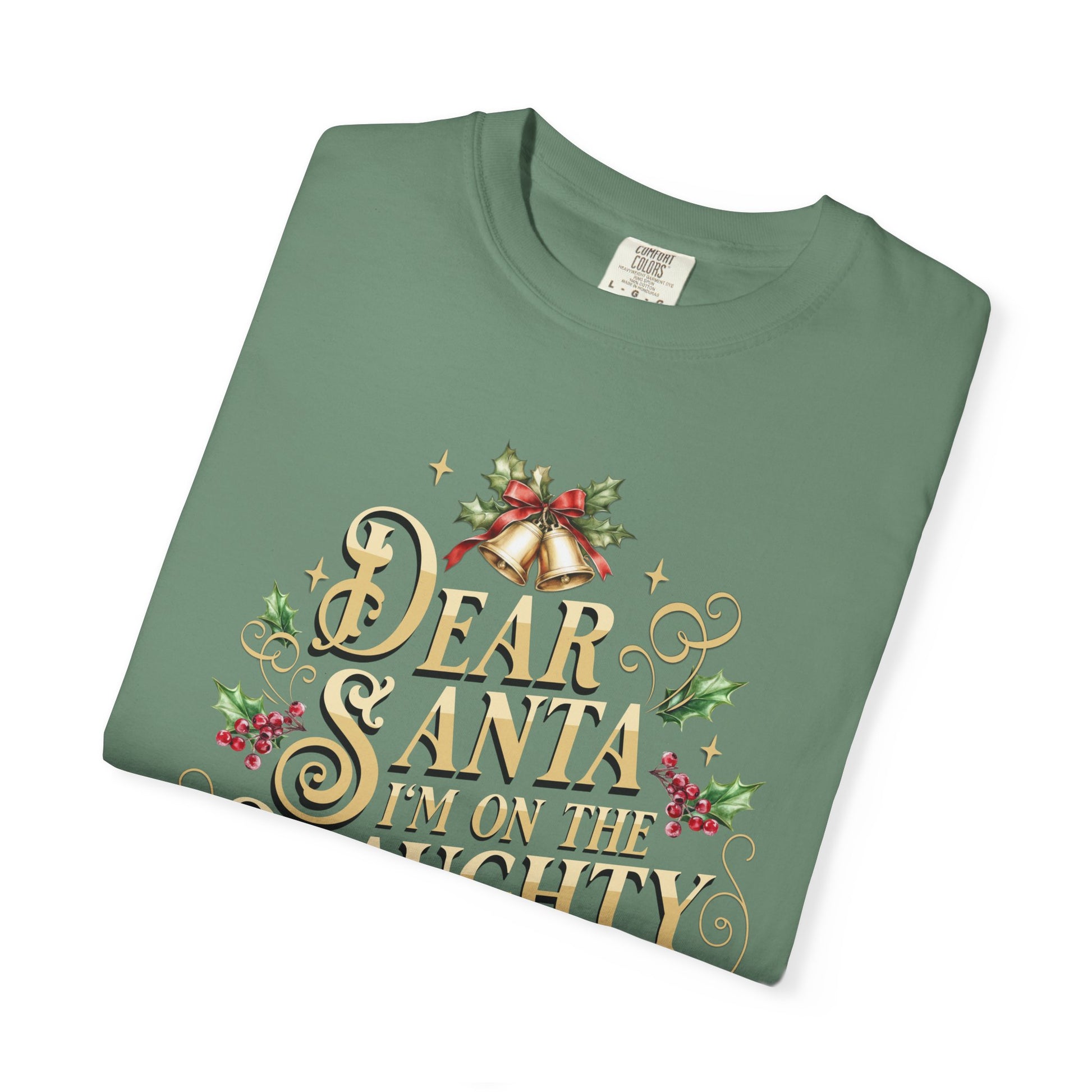 I'm On The Naughty List Christmas T-Shirt, Funny Holiday Gift, Dear Santa I'm the Reason Why Tee, Unisex Casual Wear, Festive Apparel T-Shirt Printify