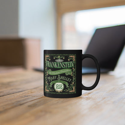 Frankenstein Coffee Mug Mary Shelley Vintage Style Gift For Bookclub Gothic Dark Academia Gift Classic Horror Movie Halloween Party Gift