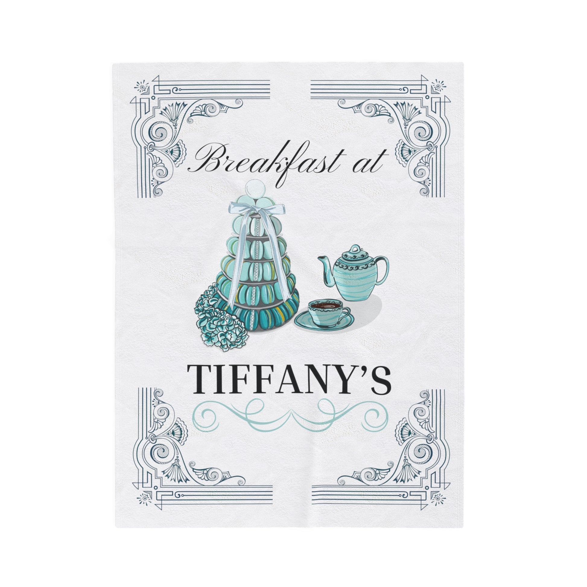 Breakfast at Tiffany's T & Co Throw Blanket, Soft Classic Audrey Hepburn, Book Lover Reading, Movie Watching Blanket, Truman Capote Fan Gift All Over Prints Printify 30" × 40"  