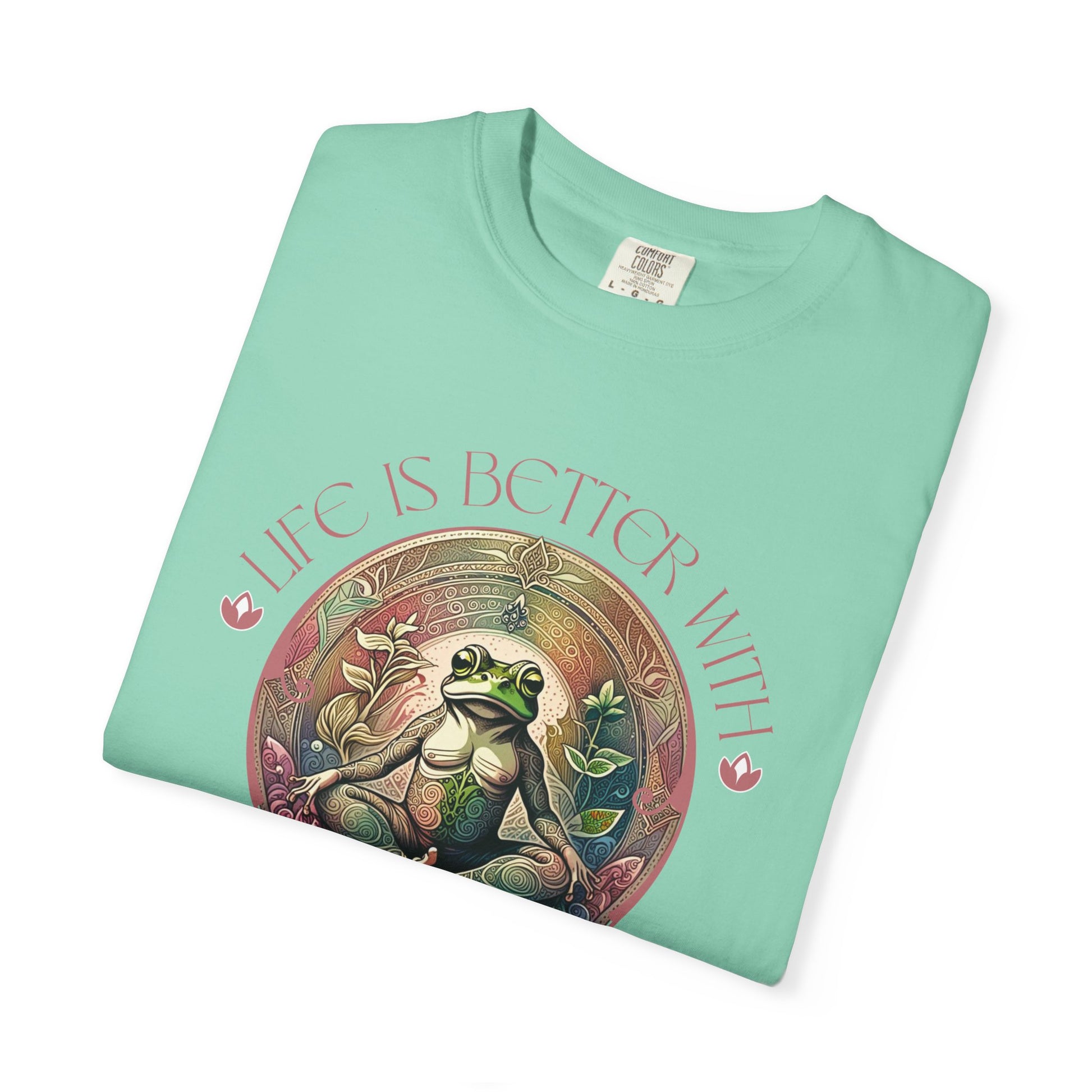 Yoga Frog Life Is Better With Yoga Unisex T-Shirt, Casual Wear, Highlander Fan Gift, T-Shirt Printify