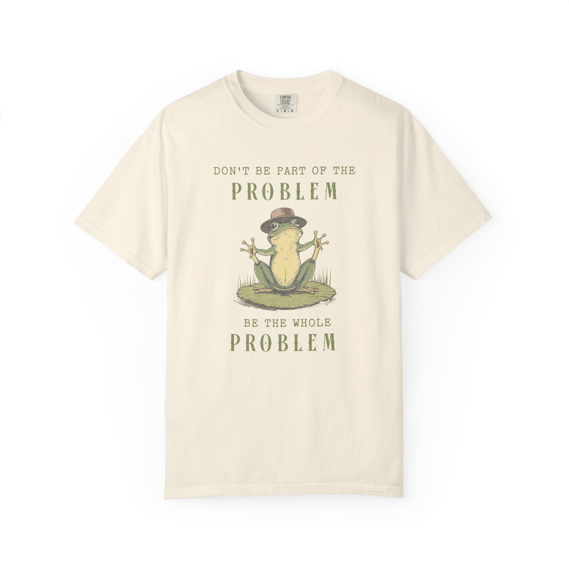 Funny Frog T-Shirt Retro Froggy Meme Shirt Vintage Frog And Toad Aesthetic Frog Lover Gift For Her Calm Vibes Birthday Viral Trendy Shirt T-Shirt Printify Ivory S