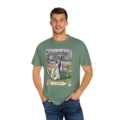 Jane Austen Comfort Colors TShirt, Northanger Abbey Historical Romance, Bookish Literary Jane Austen Fan Art Gift, Gift for Her Bookclub Tee T-Shirt Printify   