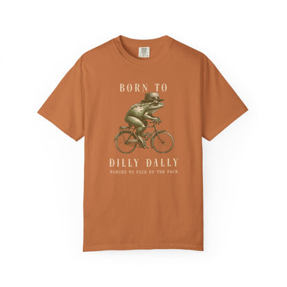 Dilly Dally Frog T-Shirt Retro Funny Froggy Meme Shirt Vintage Frog And Toad Aesthetic Frog Lover Gift For Her Birthday Viral Trendy Shirt T-Shirt Printify Yam S