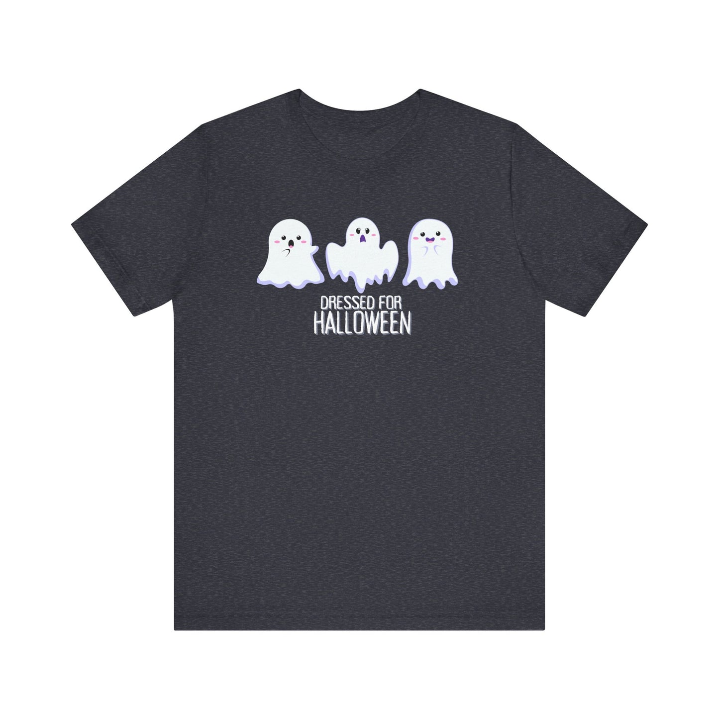 Halloween Cute Ghosts TShirt, Spooky Season Tee, Trick or Treating Shirt, Halloween Party T-Shirt, Funny Ghost Graphic T Shirt T-Shirt Printify Heather Navy XS 