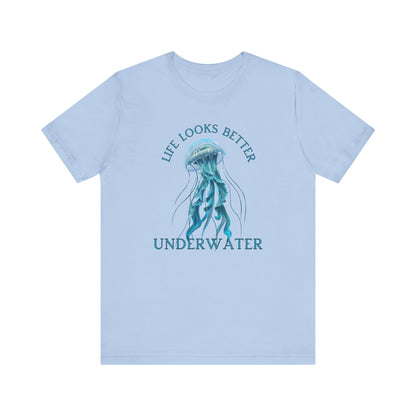 Scuba Diving Gift, Snorkel Tee, Scuba Diving Shirt, Scuba Diver Gift, Ocean Lover TShirt, Gifts For Scuba Divers, Diving Shirt Water Fun Te T-Shirt Printify Baby Blue XS 