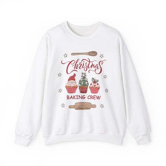 Christmas Baking Crew Sweatshirt, Family Christmas Baking Team Matching Sweater, Christmas Baking Christmas Shirts, Christmas Cookie Crew Sweatshirt Printify S White 