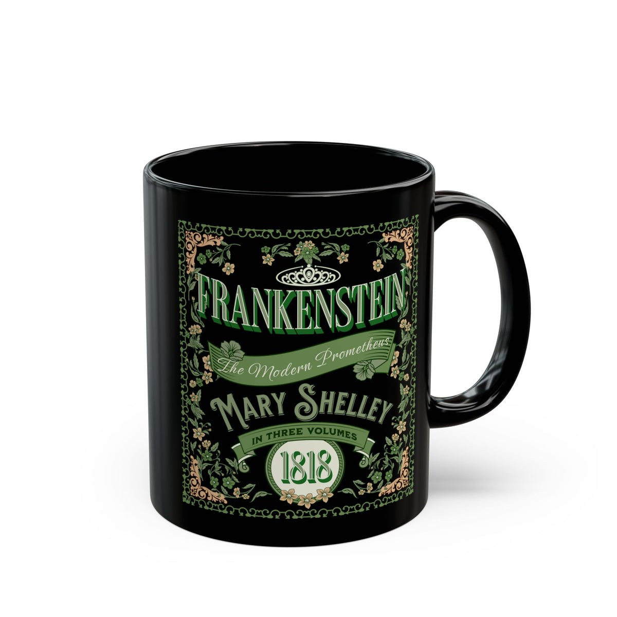 Frankenstein Coffee Mug Mary Shelley Vintage Style Gift For Bookclub Gothic Dark Academia Gift Classic Horror Movie Halloween Party Gift