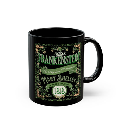 Frankenstein Coffee Mug Mary Shelley Vintage Style Gift For Bookclub Gothic Dark Academia Gift Classic Horror Movie Halloween Party Gift