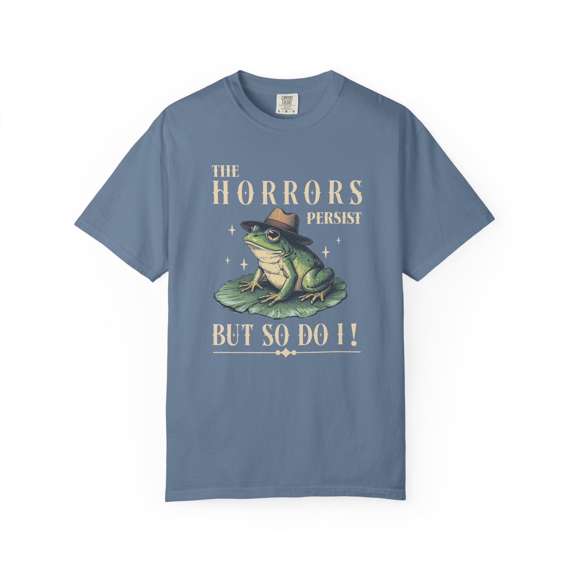 Funny Frog T-Shirt Retro Positive Vibe Froggy Meme Shirt Vintage Frog And Toad Aesthetic Frog Lover Gift For Her Birthday Viral Trendy Shirt T-Shirt Printify Blue Jean S