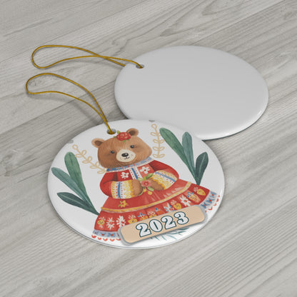 Christmas 2023 Ornament, Scandinavian, Swedish Decoration, Holiday Gift Idea, Heirloom Keepsake, Host Gift Exchange, Family Xmas Tree Bauble Home Decor Printify   