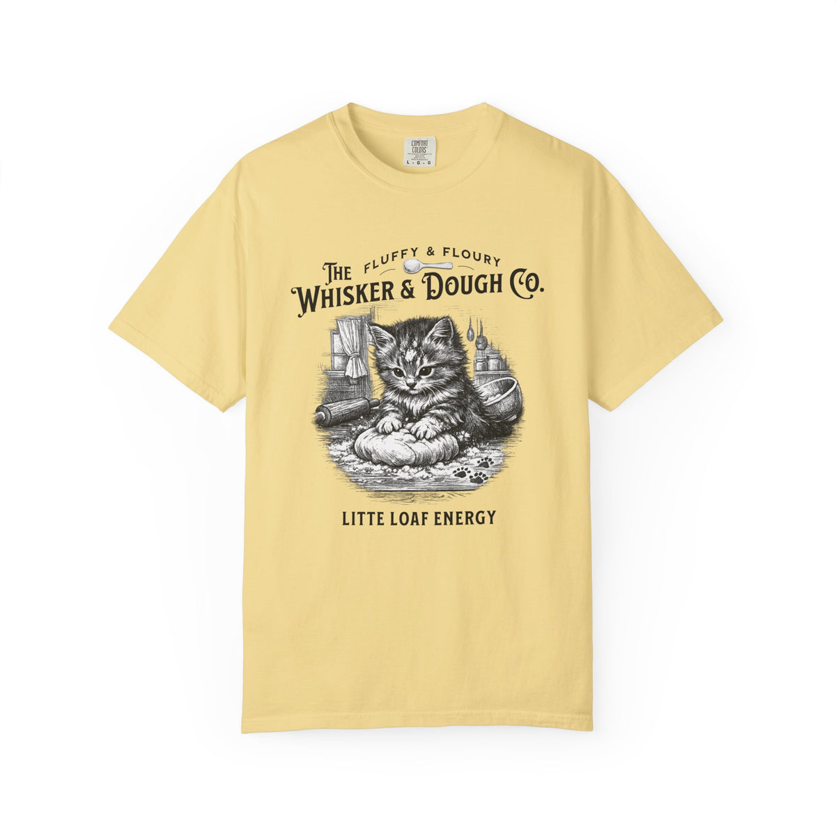 Whisker & Dough Co. Cat Illustration T-shirt | Little Loaf Energy