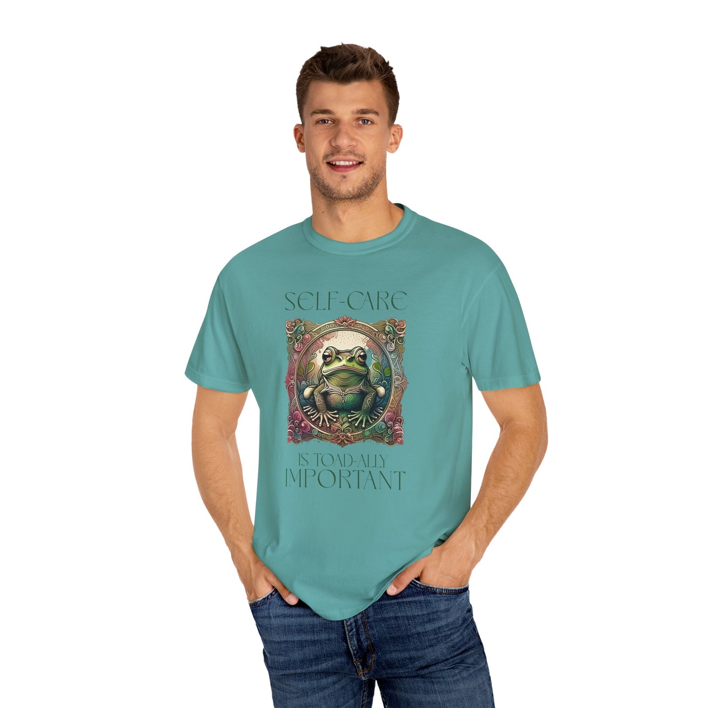 Green Yoga Frog Self-Care Is Toad-ally Important Unisex T-Shirt, Casual Wear, Highlander Fan Gift,