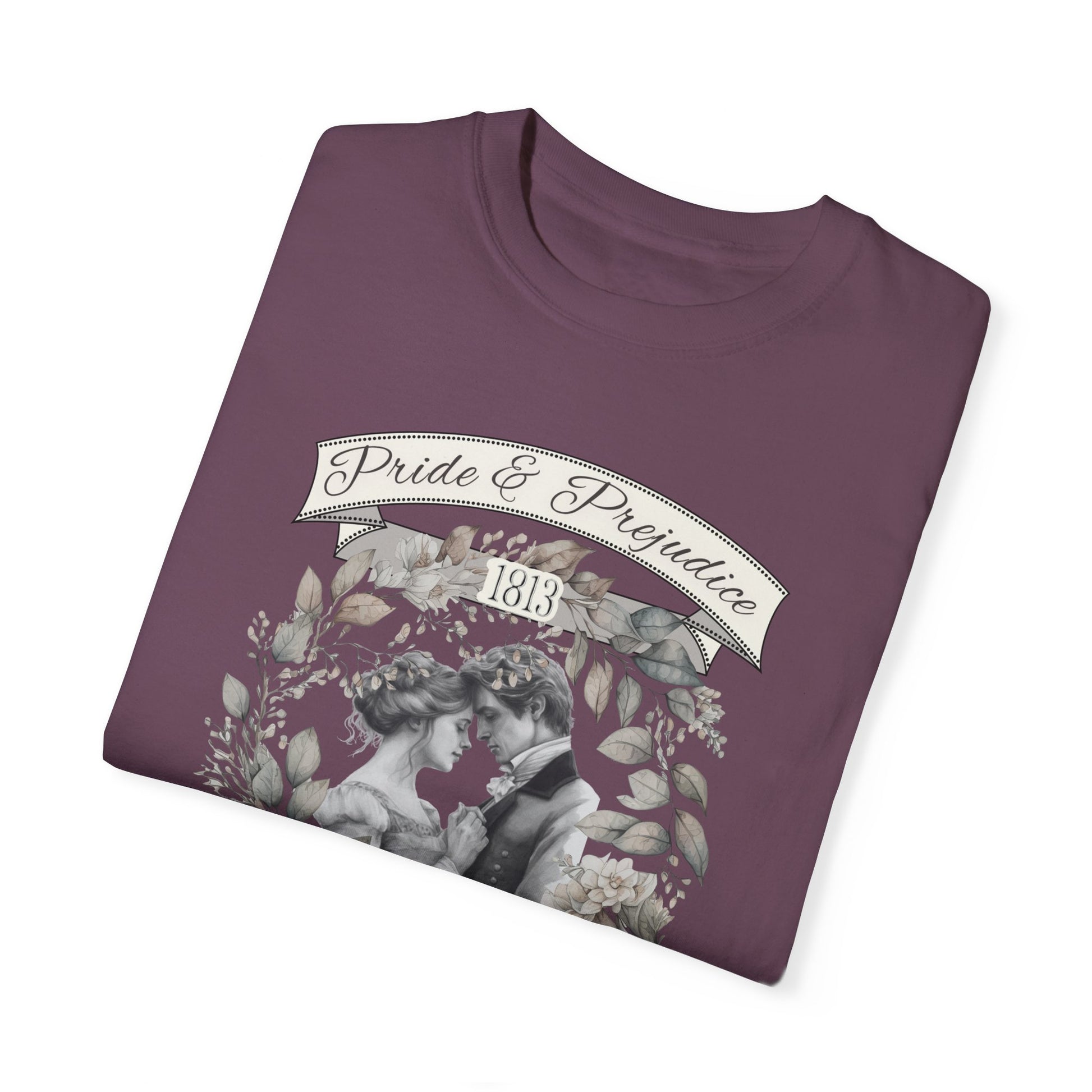 Jane Austen TShirt, Pride & Prejudice Historical Romance Comfort Colors, Bookish Literary Jane Austen Fan Art Gift, Oversized Bookclub Shirt T-Shirt Printify   