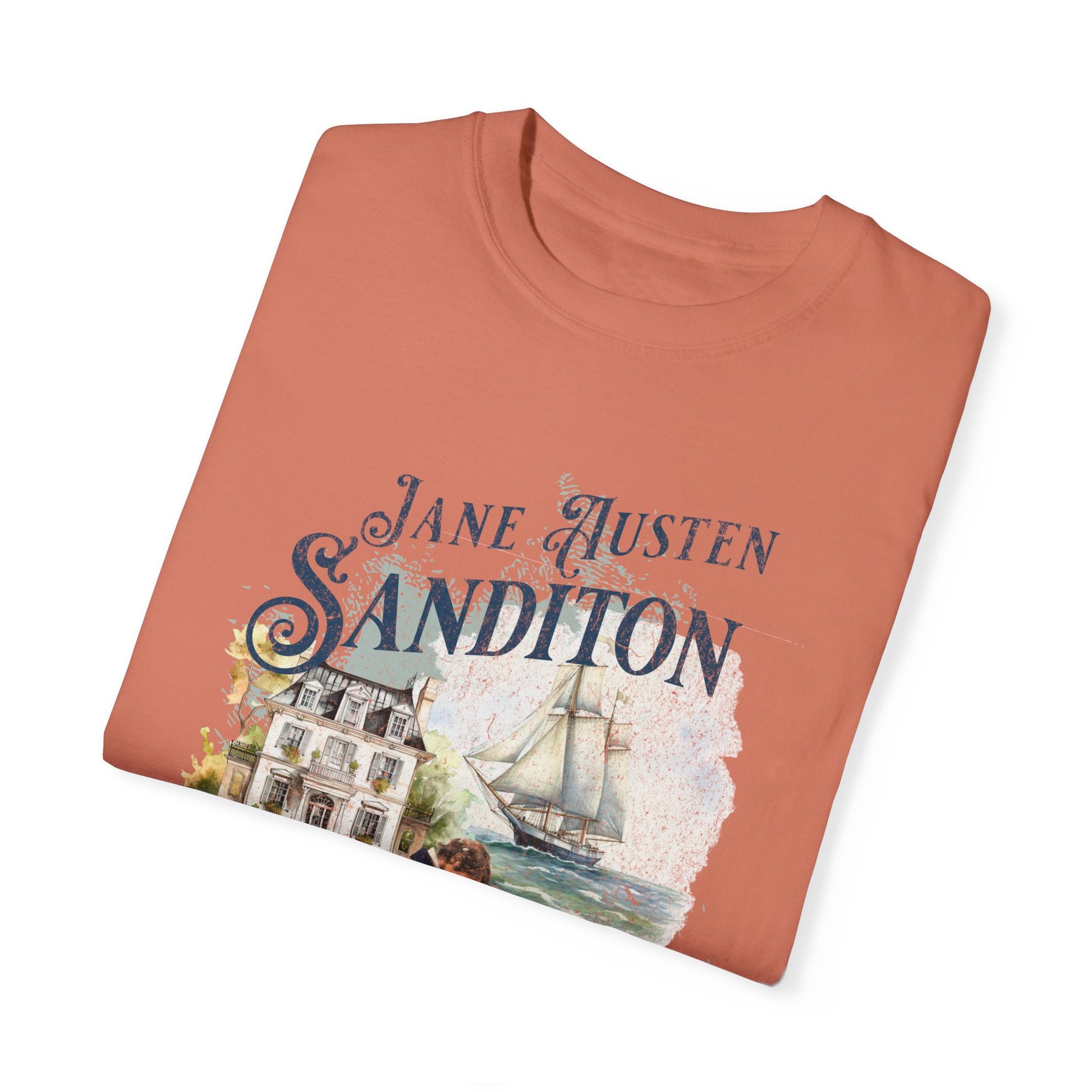 Sanditon Jane Austen Fan T-Shirt Historical Romance Reader Gift T-Shirt Printify   