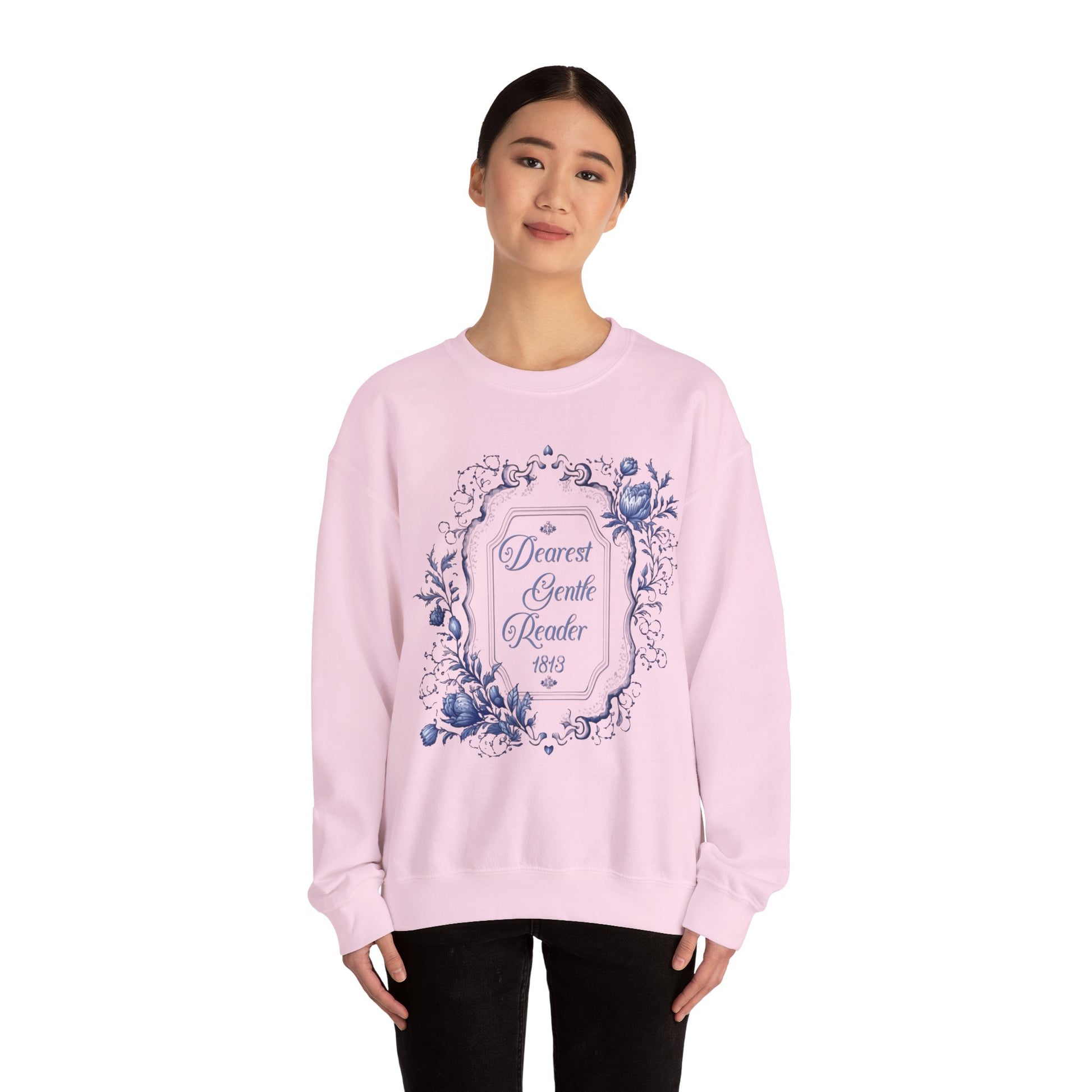 Dearest Gentle Reader Sweatshirt Regency England Ton Society Papers Gift For Historical Romance Fan Drama Romance Reader Gift Bookclub Gift Sweatshirt Printify   