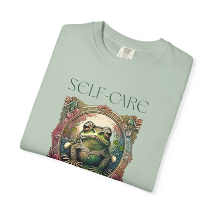 Green Yoga Frog Self-Care Is Toad-ally Important Unisex T-Shirt, Casual Wear, Highlander Fan Gift,