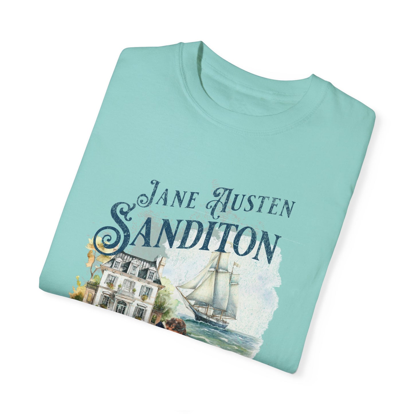 Sanditon Jane Austen Fan T-Shirt Historical Romance Reader Gift T-Shirt Printify   