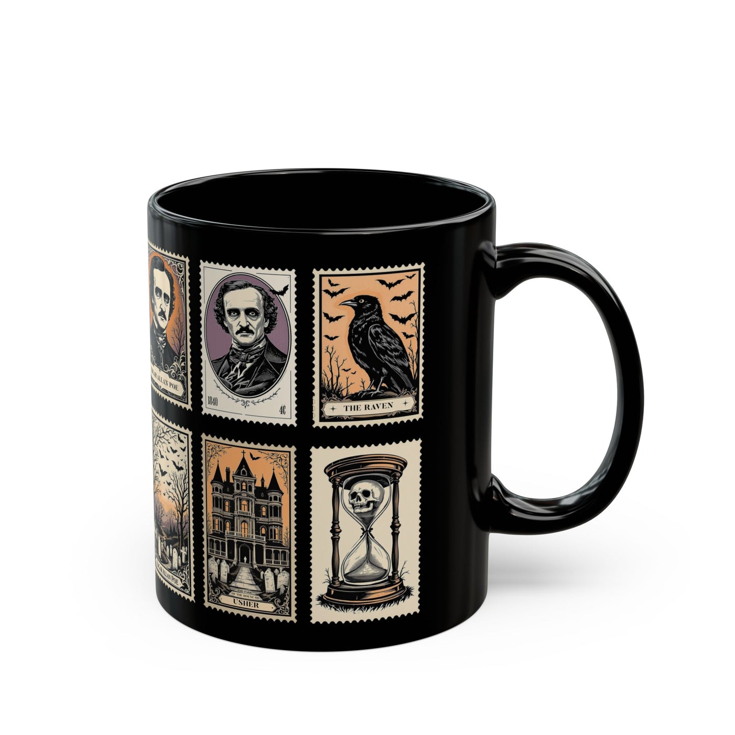 Edgar Allan Poe Mug Gothic Literary Gift For Book Lover Dark Academia Macabre Fall Coffee Cup Halloween Poetember Party Gift For Bookclub Mug Printify