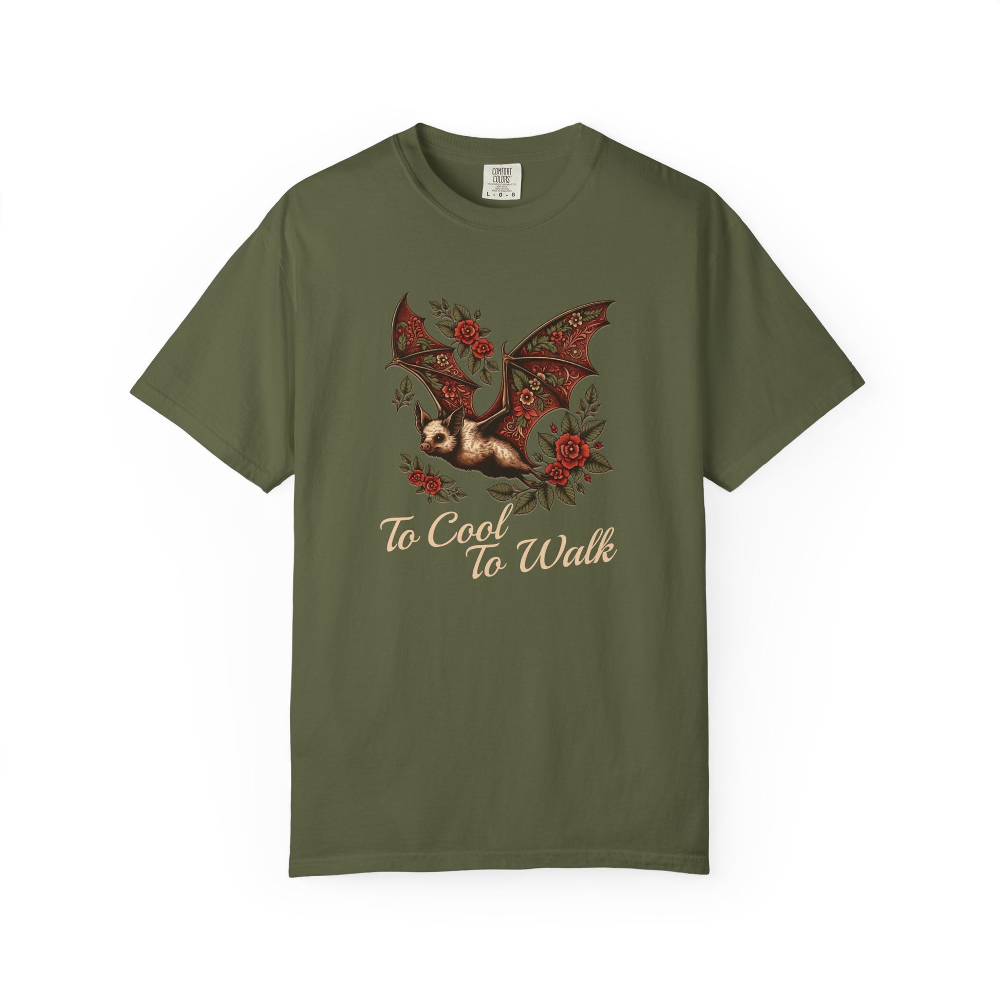 Bat Retro Goth TShirt Vintage Grunge Style Bat Shirt For Halloween Party Spooky Vibes Witchy Dark Academia Comfort Colors Oversized Shirt T-Shirt Printify Hemp S