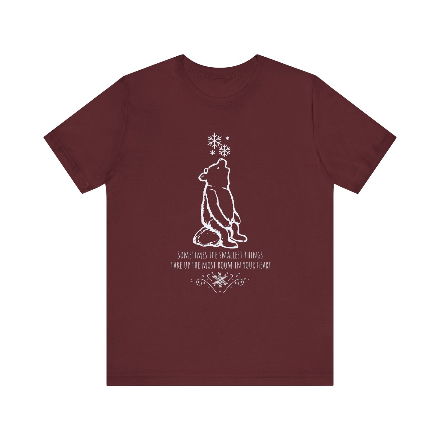 Winnie The Pooh Christmas Shirt, Pooh Bear Holiday T-Shirt, Family Matching Christmas Vacation Tshirts, A.A. Milne Shirt,  Book Lover Gifts T-Shirt Printify Maroon XS 