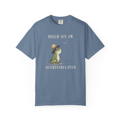 Overstimulated Frog T-Shirt Retro Fun Froggy Meme Shirt Vintage Frog And Toad Aesthetic Frog Lover Gift For Her Birthday Viral Trendy Shirt T-Shirt Printify Blue Jean S