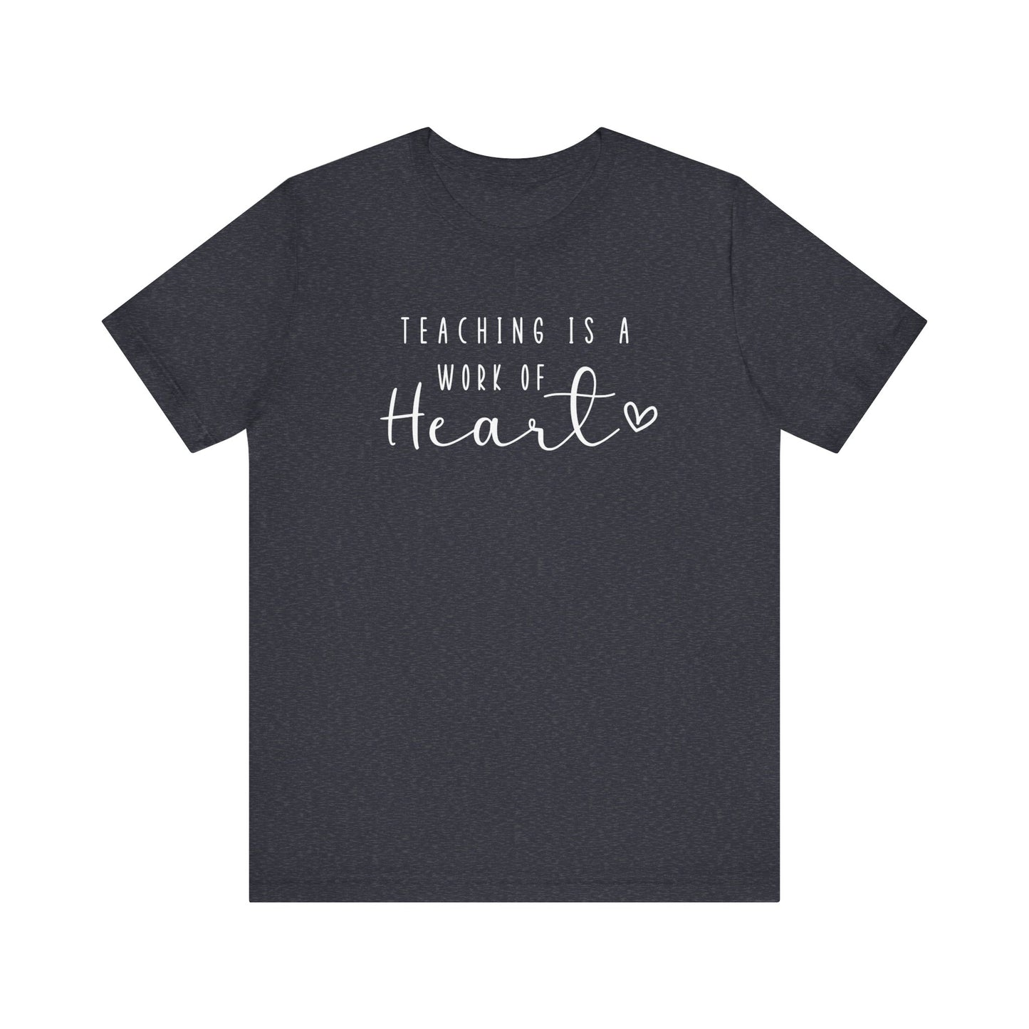 Cute Teacher TShirt Gift, Education Tee, Elementary School Teacher Appreciation, Funny Back To School Shirt, Teacher T-Shirt, Teacher Love T-Shirt Printify Heather Navy XS 