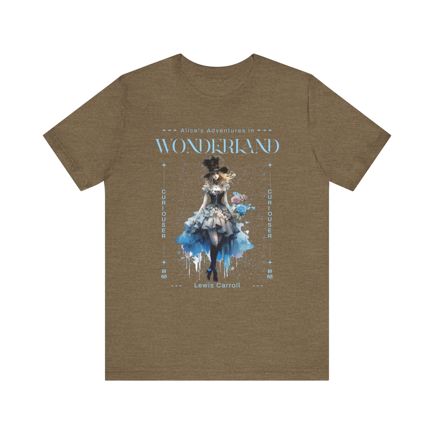 3001 Unisex Jersey Short Sleeve Tee Alice in Wonderland T-Shirt Printify Heather Olive S 