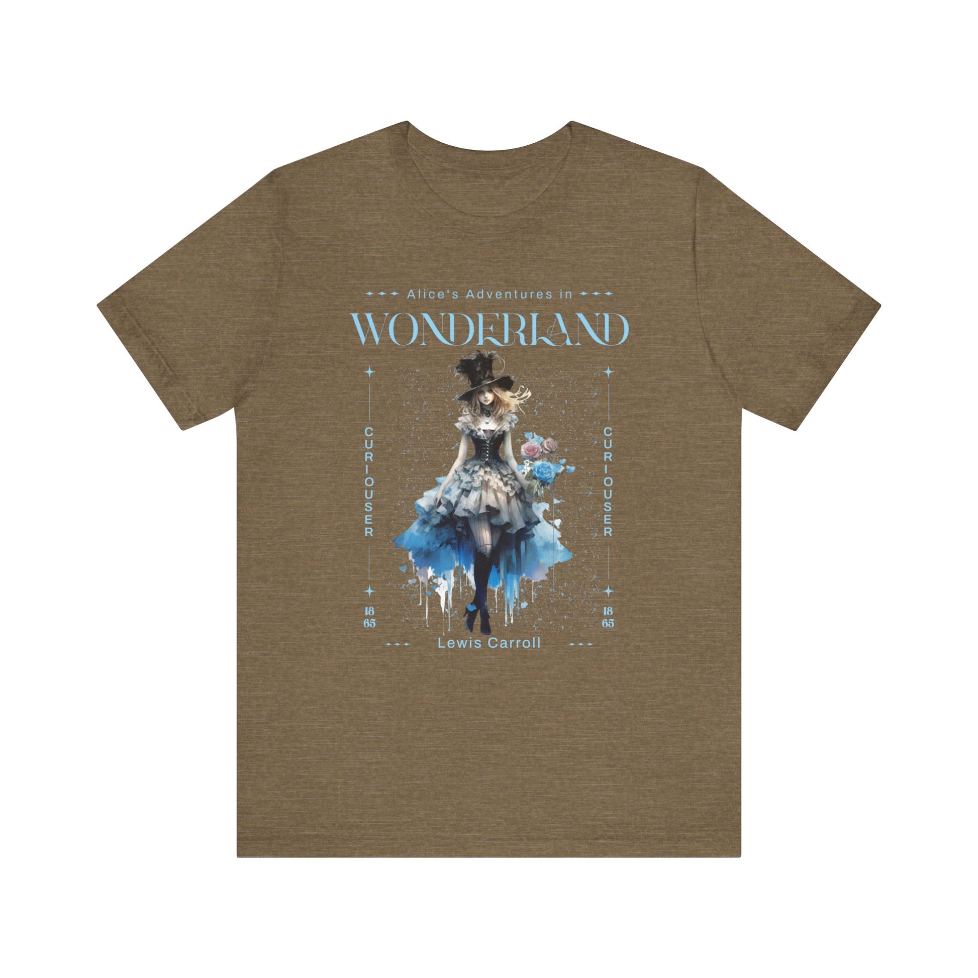 3001 Unisex Jersey Short Sleeve Tee Alice in Wonderland T-Shirt Printify Heather Olive S 