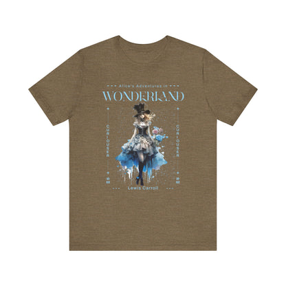 3001 Unisex Jersey Short Sleeve Tee Alice in Wonderland T-Shirt Printify Heather Olive S 