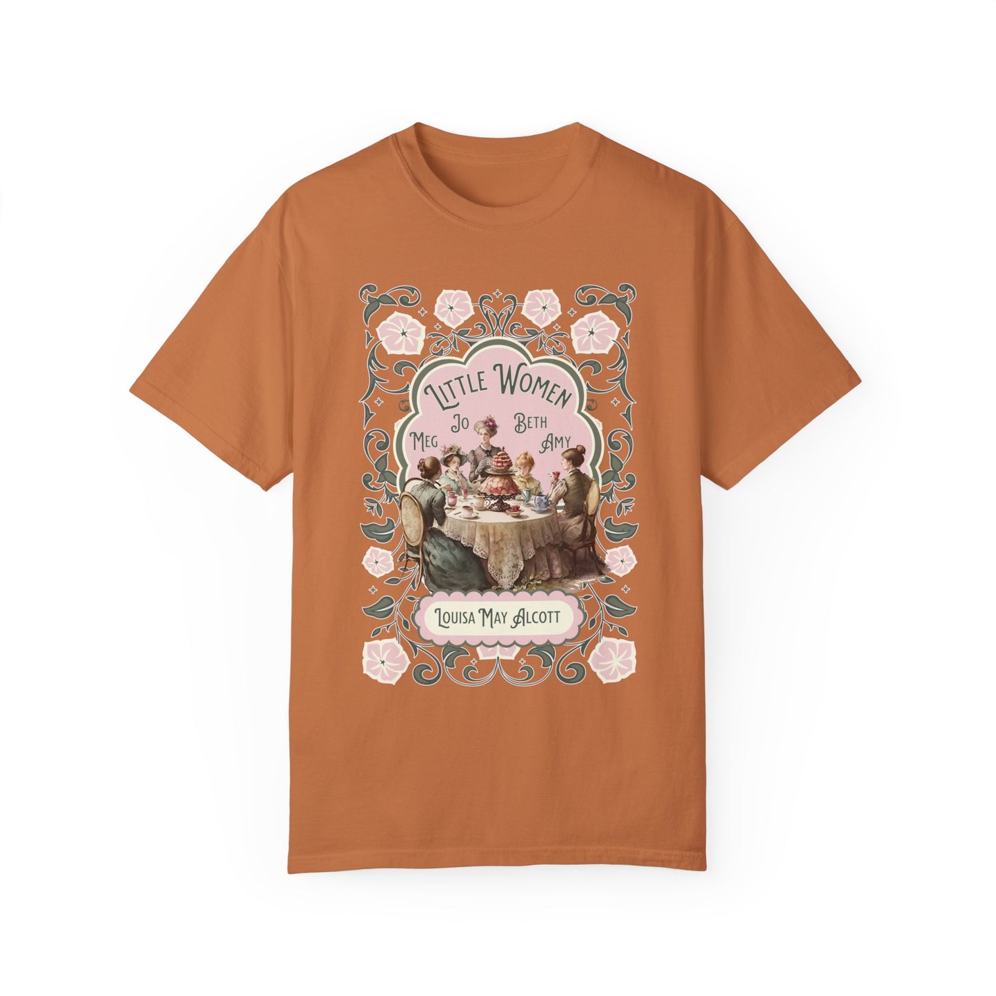 Little Women Comfort Colors T-Shirt, Louisa May Alcott Historical Romance, Bookish Literary Fan Art Tee Gift for Her Bookclub Crewneck Shirt T-Shirt Printify Yam S 