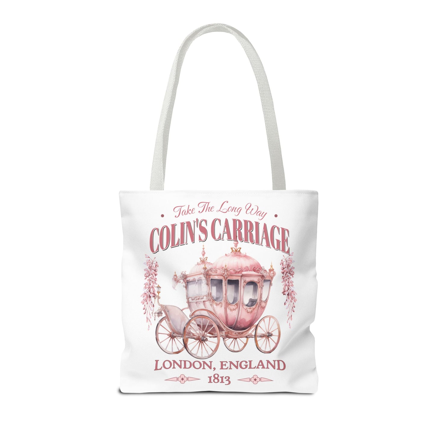 Colins Carriage Club Tote Bag Regency England Ton Society Gift For Book Lover Fan Historical Drama Penelope Romance Reader Bookclub Gift Bags Printify   