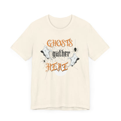 Halloween Ghosts and Spiders & TShirt, Spooky Season Tee,  Trick or Treating Shirt, Halloween Party T-Shirt, Creepy Autumn Style T Shirt T-Shirt Printify   