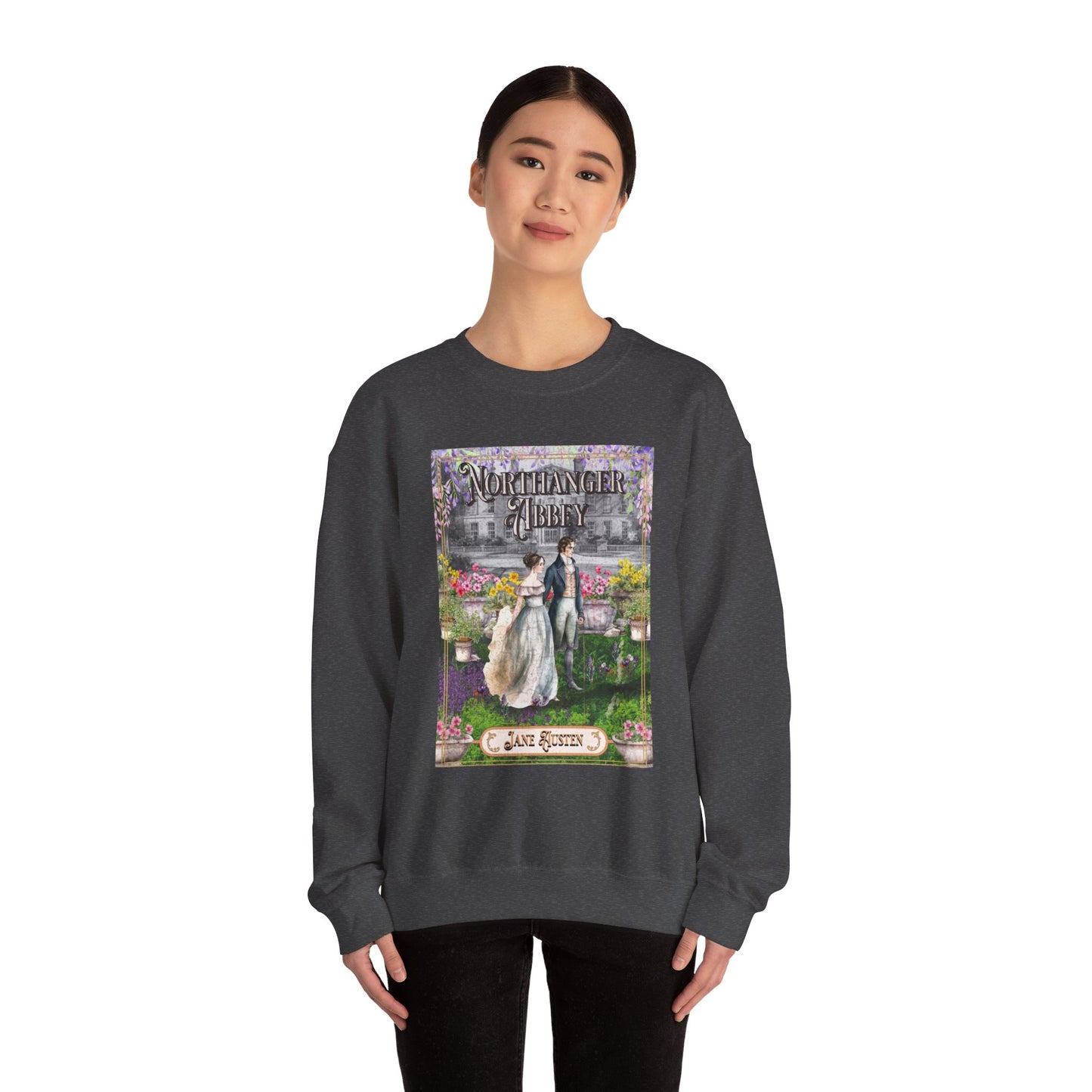 Jane Austen Sweatshirt, Northanger Abbey Historical Romance Sweater, Bookish Literary Jane Austen Fan Art Gift, Gift for Her, Bookclub Shirt Sweatshirt Printify   