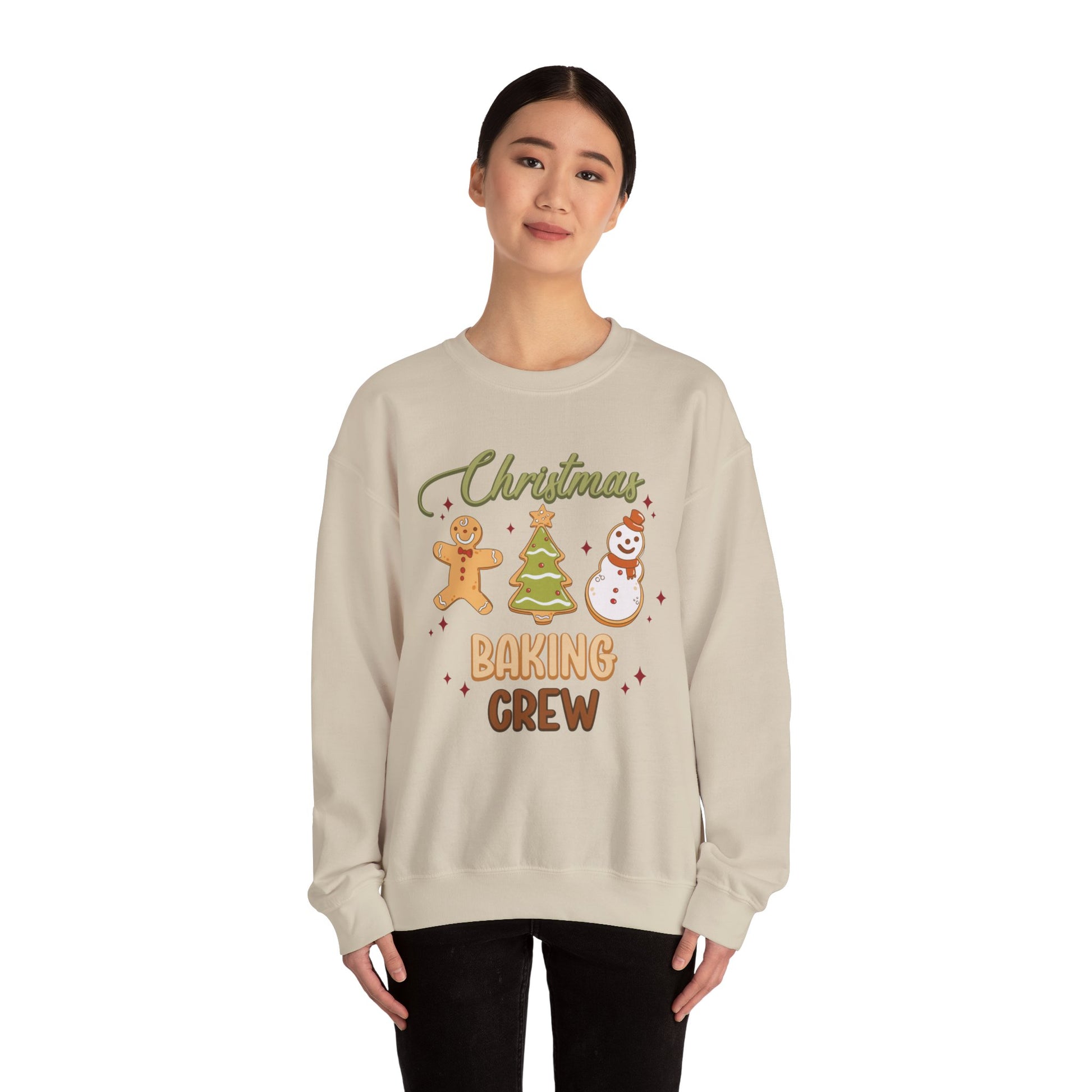 Christmas Baking Crew Sweatshirt, Christmas Baking Team Matching Sweater, Christmas Baking Women's Christmas Shirts, Christmas Cookie Crew Sweatshirt Printify   