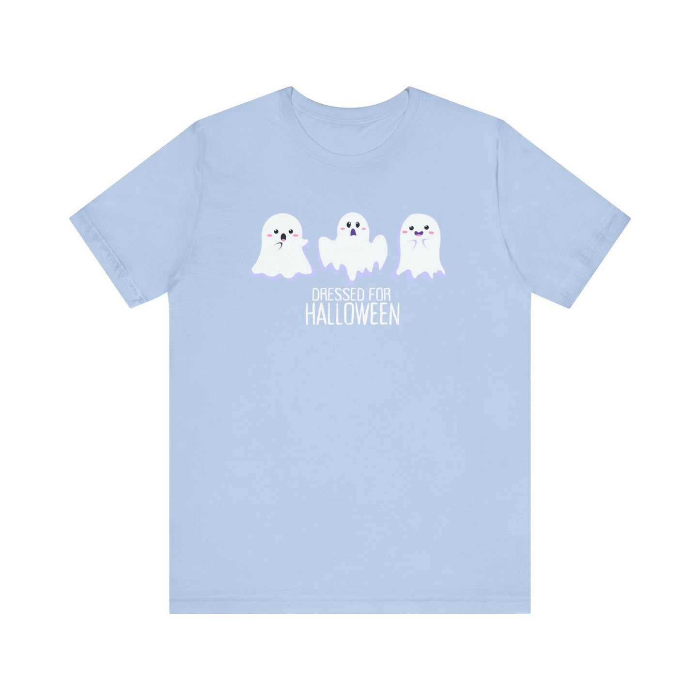 Halloween Cute Ghosts TShirt, Spooky Season Tee, Trick or Treating Shirt, Halloween Party T-Shirt, Funny Ghost Graphic T Shirt T-Shirt Printify Baby Blue XS 