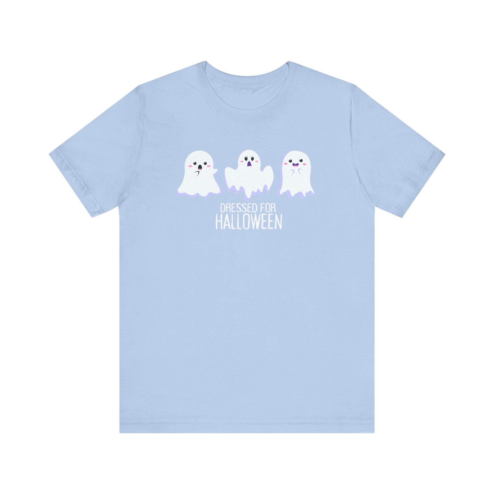 Halloween Cute Ghosts TShirt, Spooky Season Tee, Trick or Treating Shirt, Halloween Party T-Shirt, Funny Ghost Graphic T Shirt T-Shirt Printify Baby Blue XS 