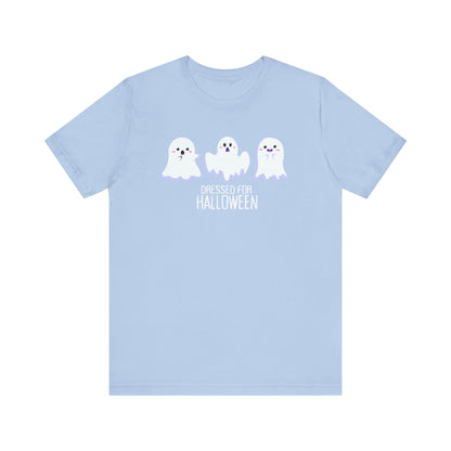 Halloween Cute Ghosts TShirt, Spooky Season Tee, Trick or Treating Shirt, Halloween Party T-Shirt, Funny Ghost Graphic T Shirt T-Shirt Printify Baby Blue XS 