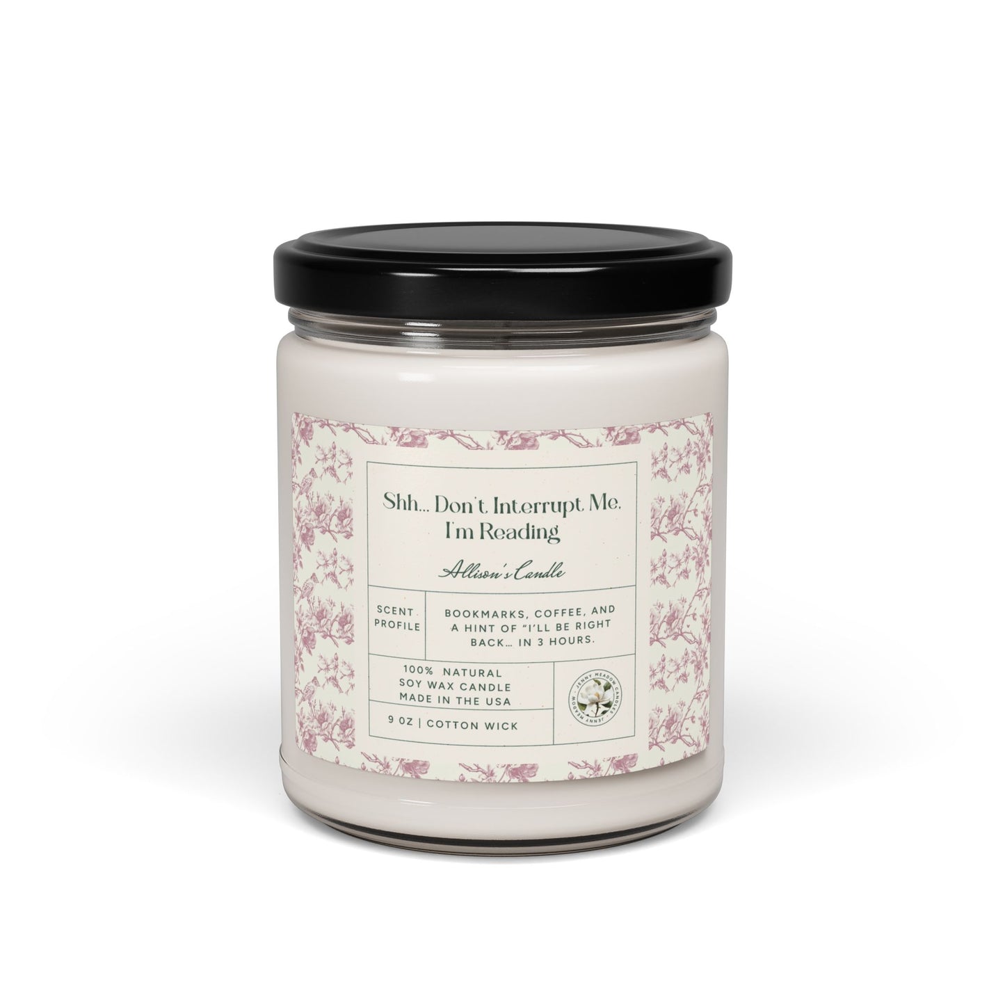 Personalized Soy Candle Funny Book Lover Gift For Mom Custom Gift Book Club Gift For Her Birthday Booknerd Candle Gift For Reader Bookworm Home Decor Printify Christmas Warmth 9oz