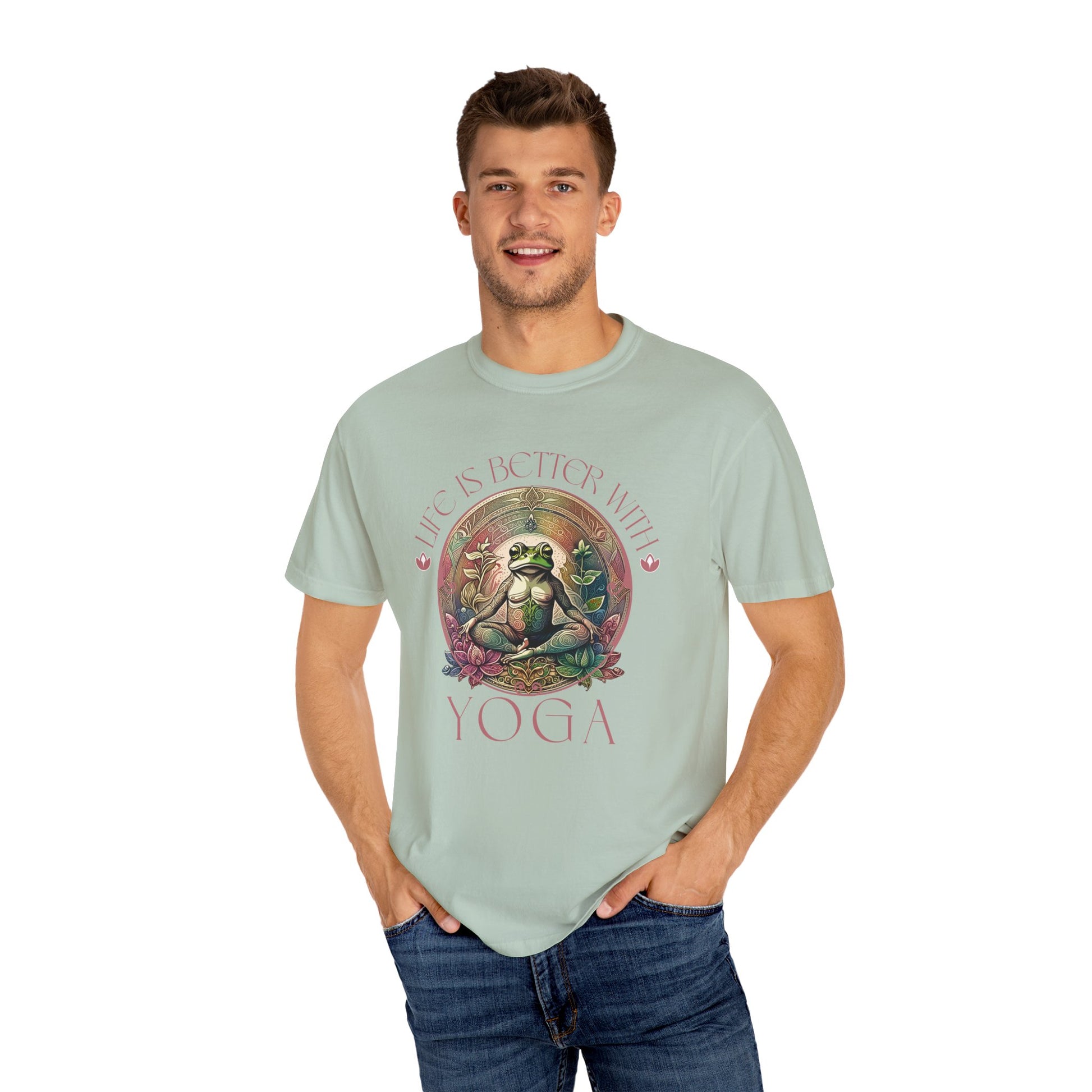 Yoga Frog Life Is Better With Yoga Unisex T-Shirt, Casual Wear, Highlander Fan Gift, T-Shirt Printify
