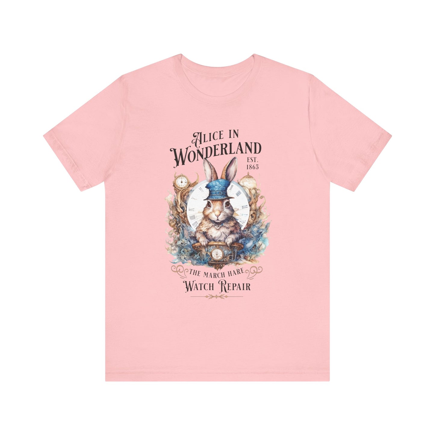 3001 Unisex Jersey Short Sleeve Tee Alice in Wonderland T-Shirt Printify Pink S 