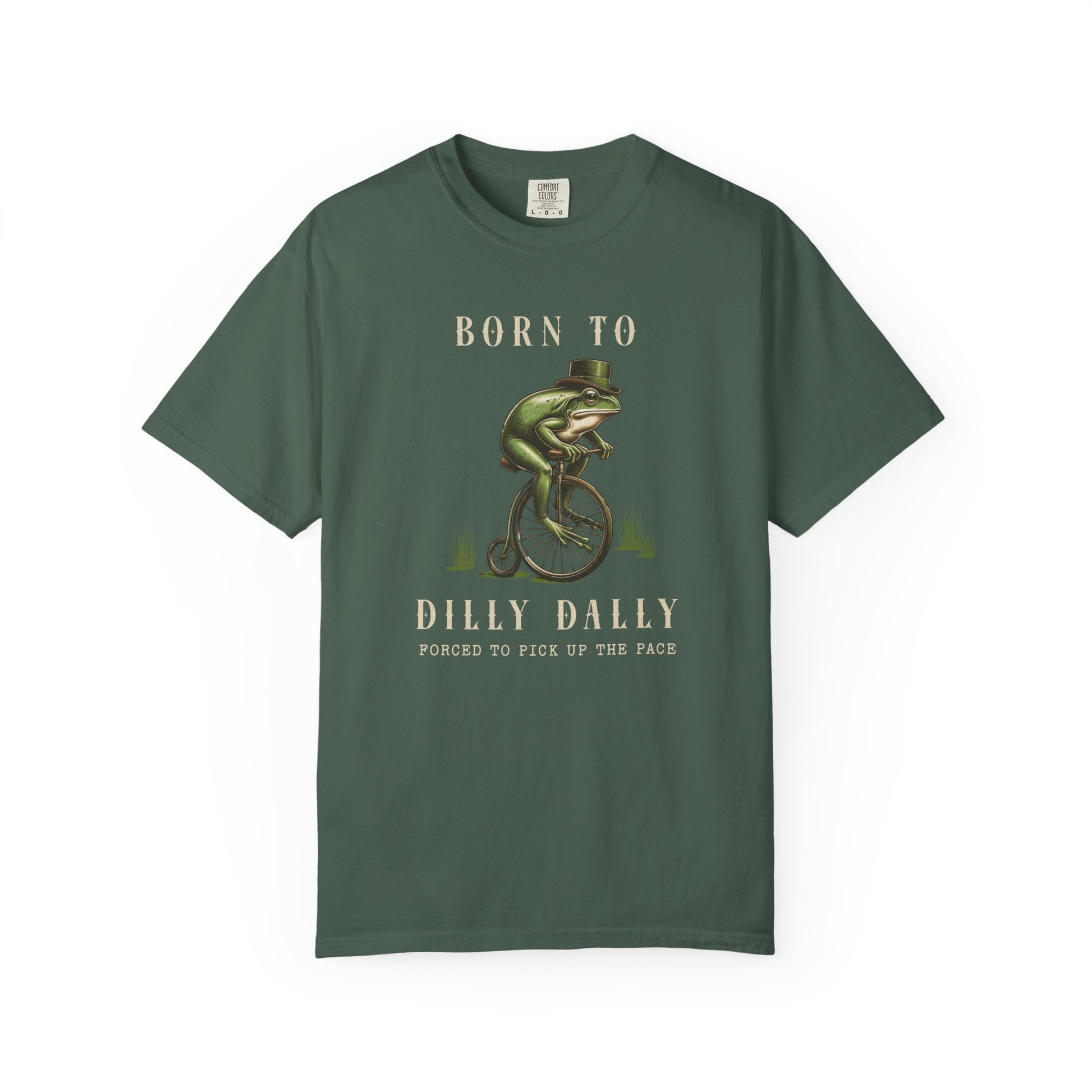 Dilly Dally Frog T-Shirt Retro Vibes Froggy Meme Shirt Vintage Frog And Toad Aesthetic Frog Lover Gift For Her Birthday Viral Trendy Shirt T-Shirt Printify Blue Spruce S