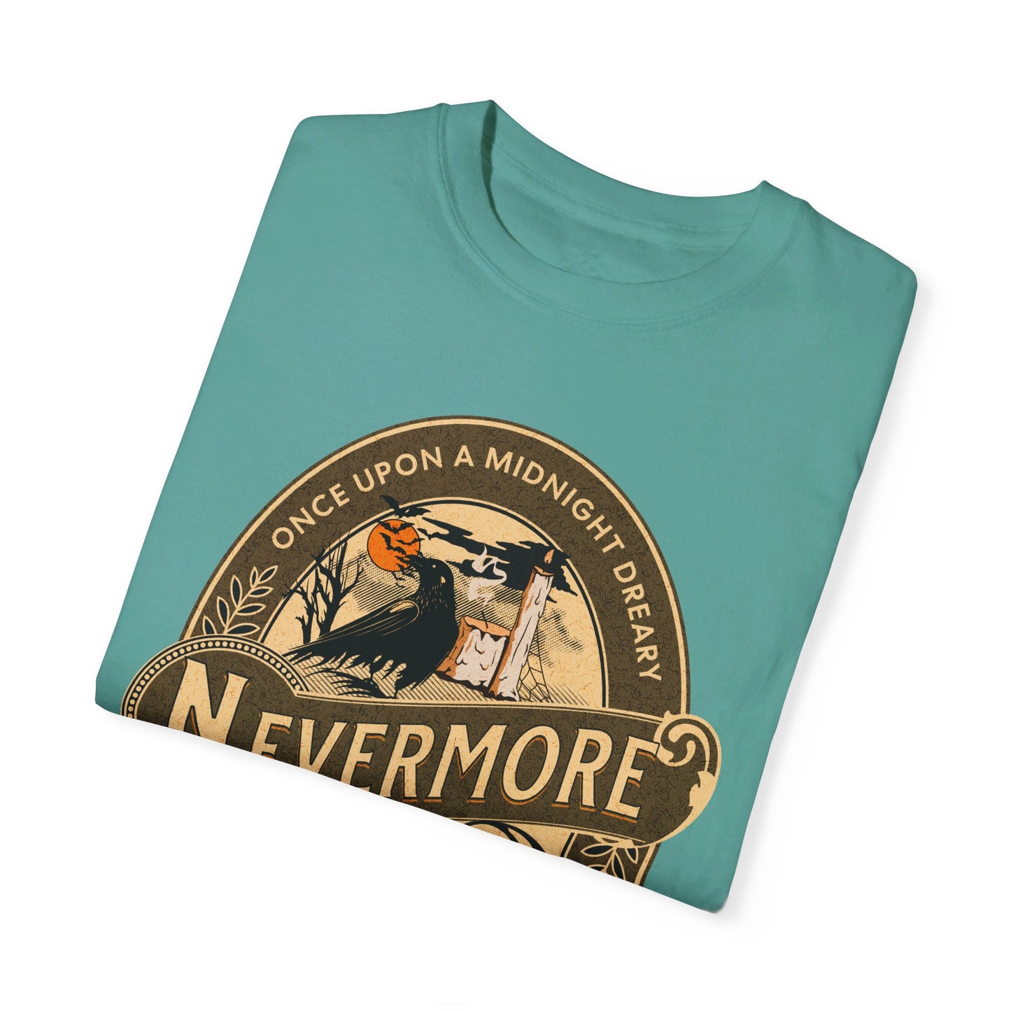 Edgar Allan Poe Shirt, Nevermore The Raven Tee, Book, Reading Lover Shirt, Halloween, Gothic, Light Academia Gifts, Comfort Colours TShirt T-Shirt Printify   