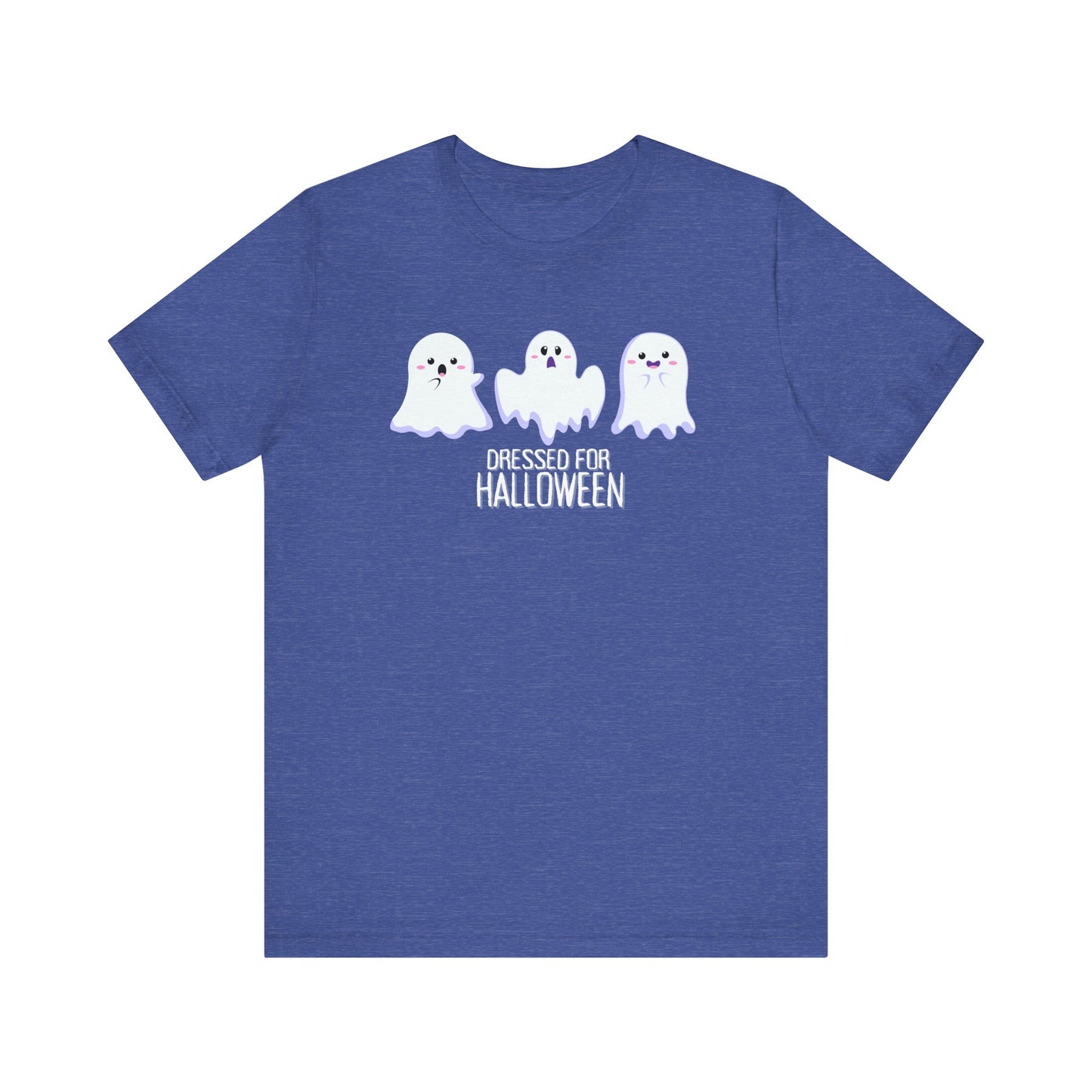 Halloween Cute Ghosts TShirt, Spooky Season Tee, Trick or Treating Shirt, Halloween Party T-Shirt, Funny Ghost Graphic T Shirt T-Shirt Printify Heather True Royal XS 